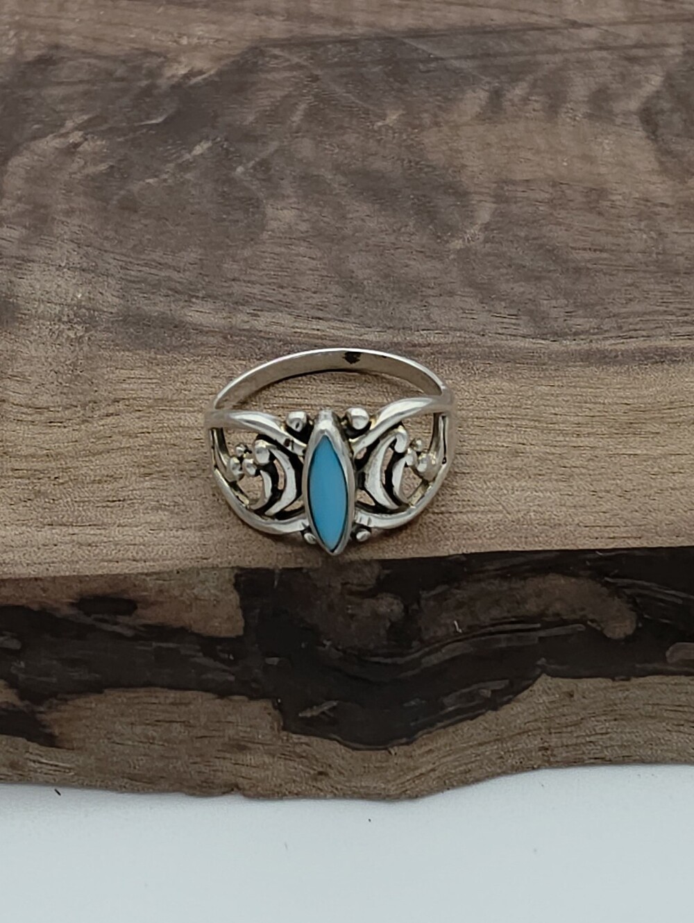 Vintage Silver Cloud Inc Sterling 925 Turquoise Native Southwest Style Ring 7